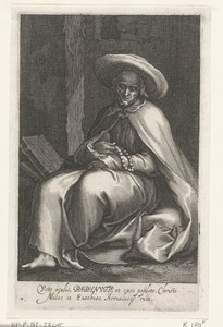 Heilige Paphnutius de Grote van Egypte als kluizenaar