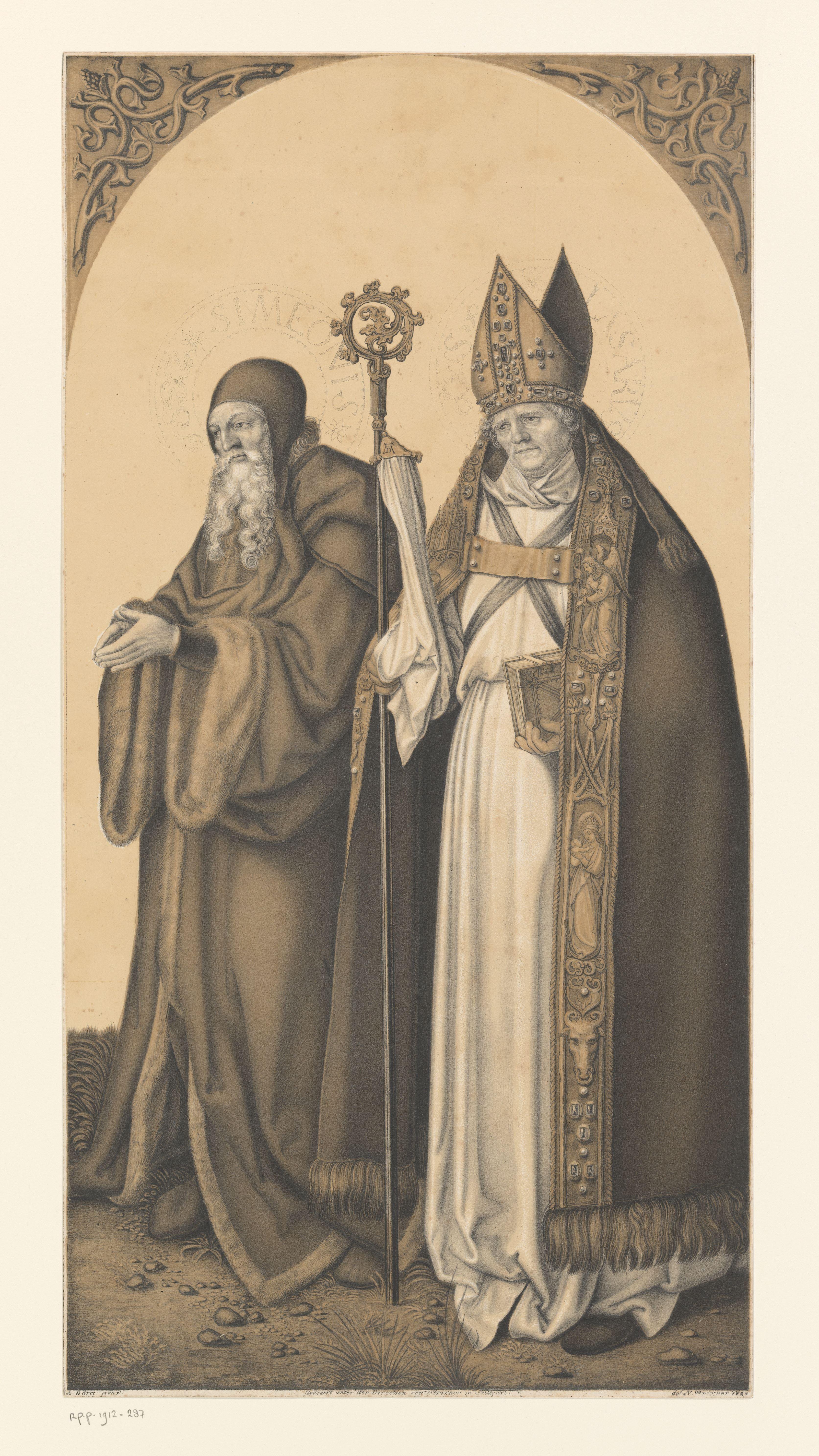 Heilige Simon en Lazarus by Johann Nepomuk Strixner