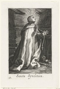 Heilige Syncletica van Alexandrië als kluizenares