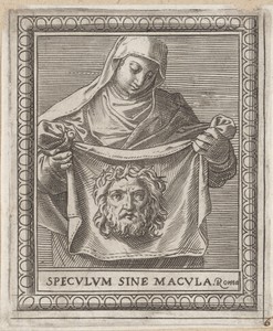 Heilige Veronica met zweetdoek (sudarium) met gelaat van Christus