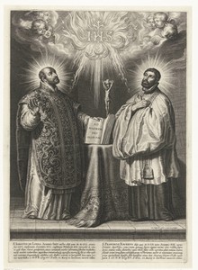 Heiligen Ignatius van Loyola en Franciscus Xaverius met Christusmonogram