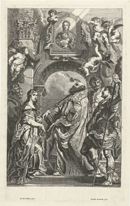 Heiligen onder een afbeelding van Santa Maria in Vallicella