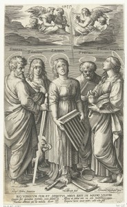 Heiligen Paulus, Johannes, Cecilia, Petrus en Maria Magdalena
