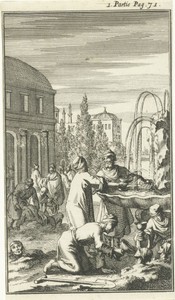 Heilzame fontein te Constantinopel waar de zieken in de bodem worden begraven en gedrenkt