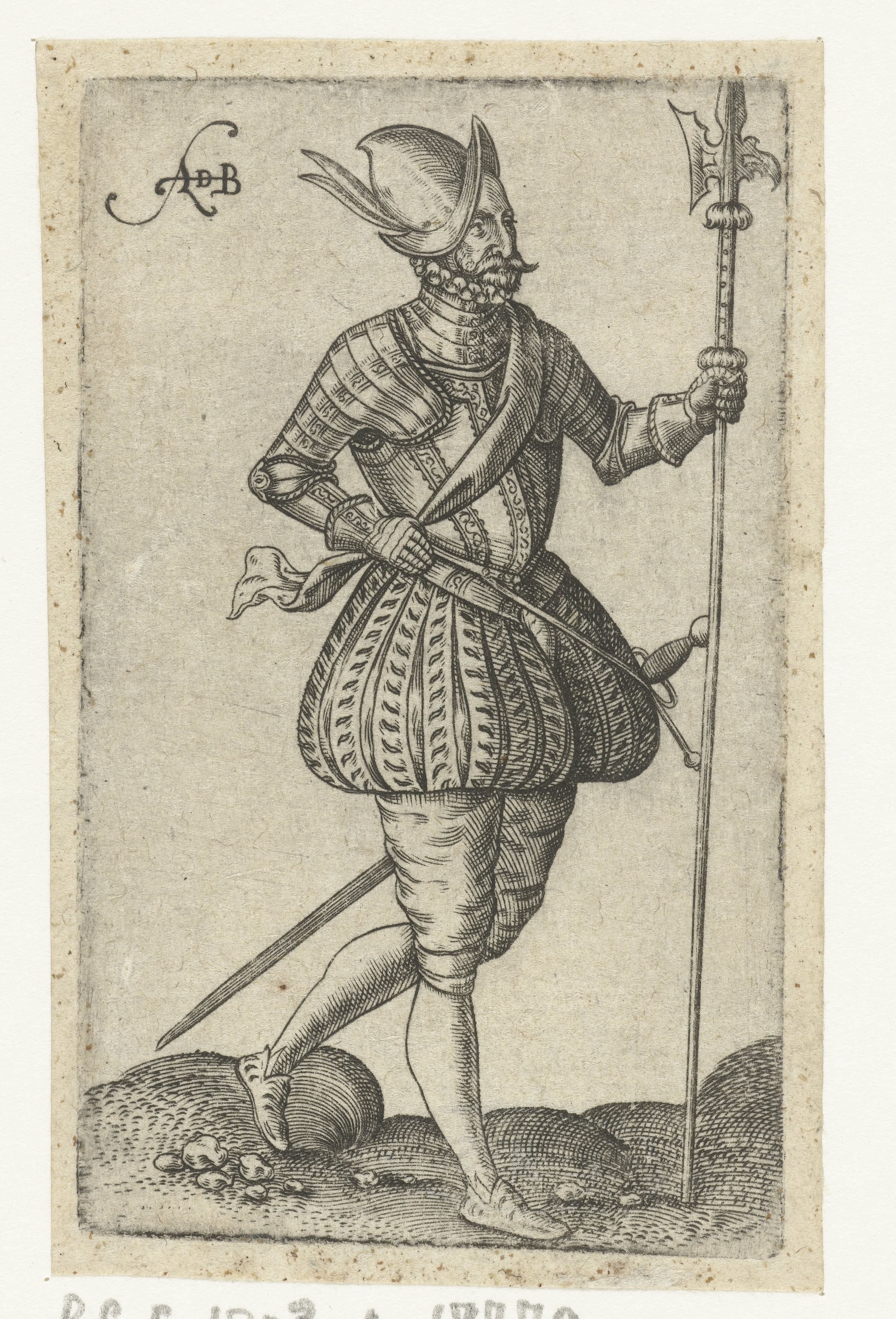 Hellebaardier by Abraham de Bruyn