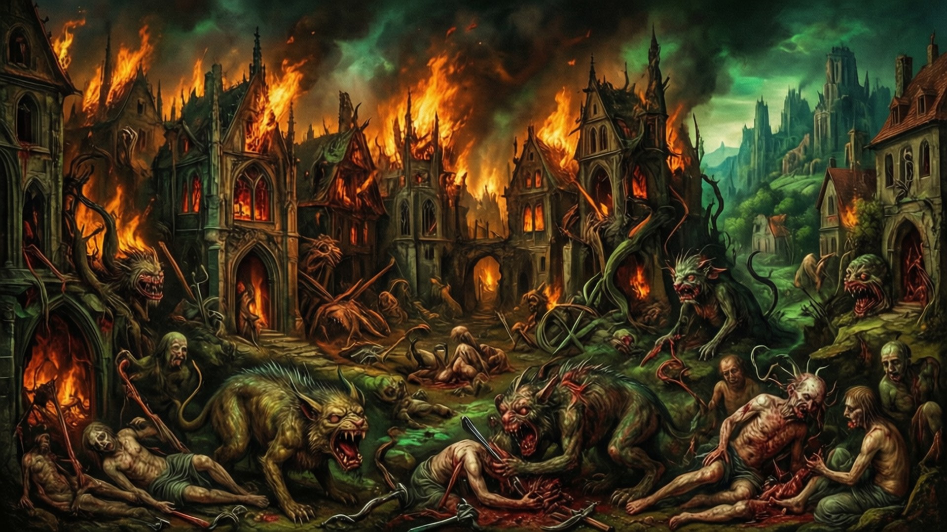 Hellfire Torment Vista by Wallpapers.art Studio