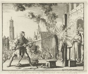 Hendrik Eemkens te Utrecht door buskruit gedood, 1561