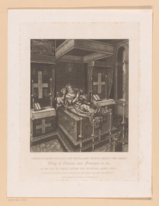 Hendrik IV, koning van Frankrijk opgebaard anno 1610