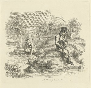 Hengelende jongen en een vrouw op een steiger