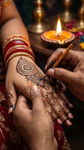 Henna and Diya Detail