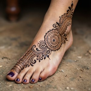 Henna & Purple Pedicure