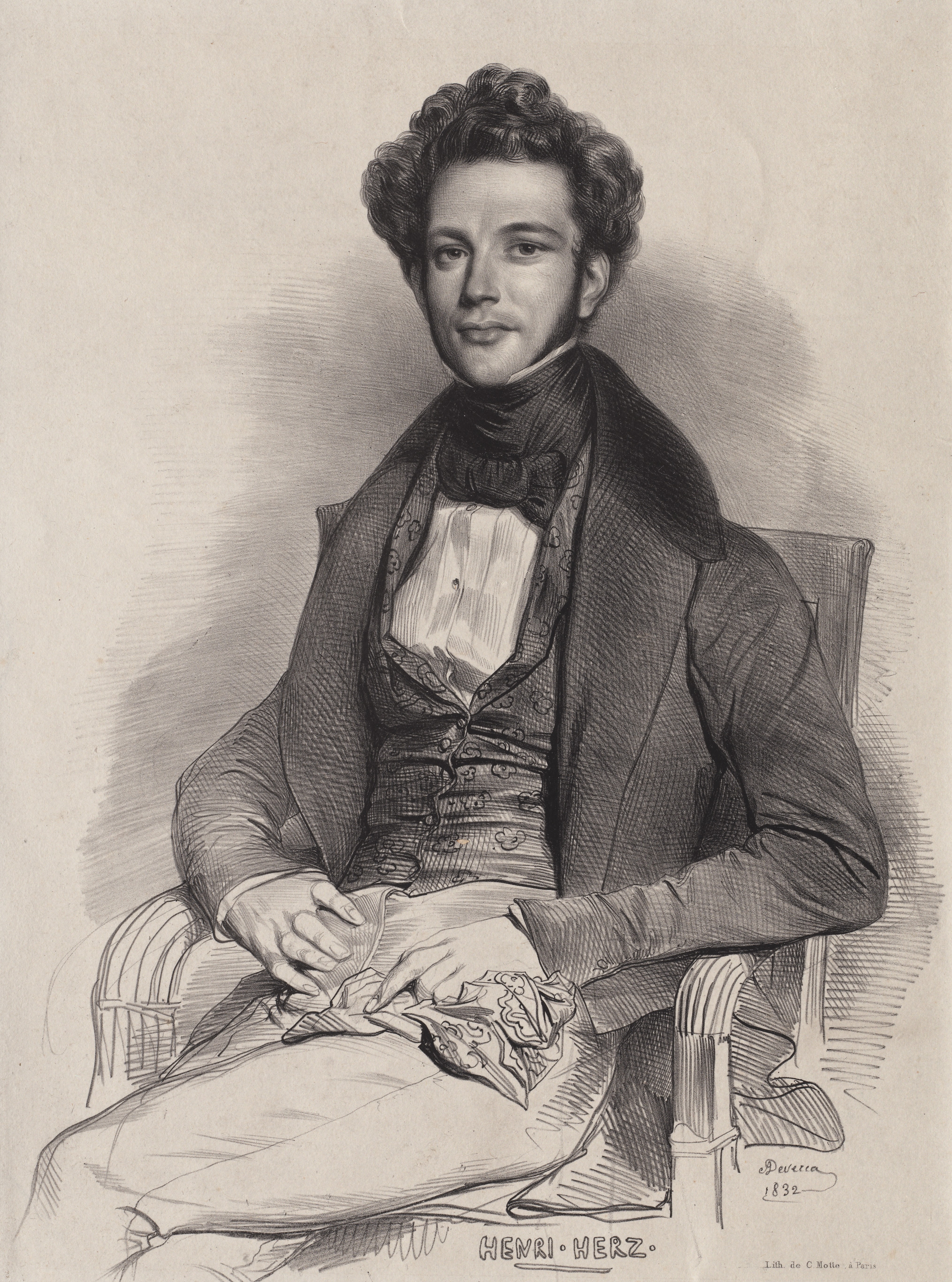 Henri Herz, Pianist by Achille Devéria