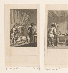 Henry en Poins doorzoeken de spullen van Falstaff