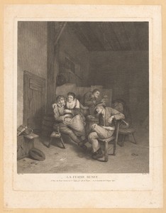 Herbergscène met sluwe vrouw