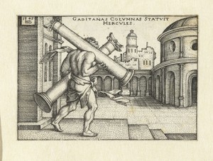 Hercules draagt de zuilen van Gaza