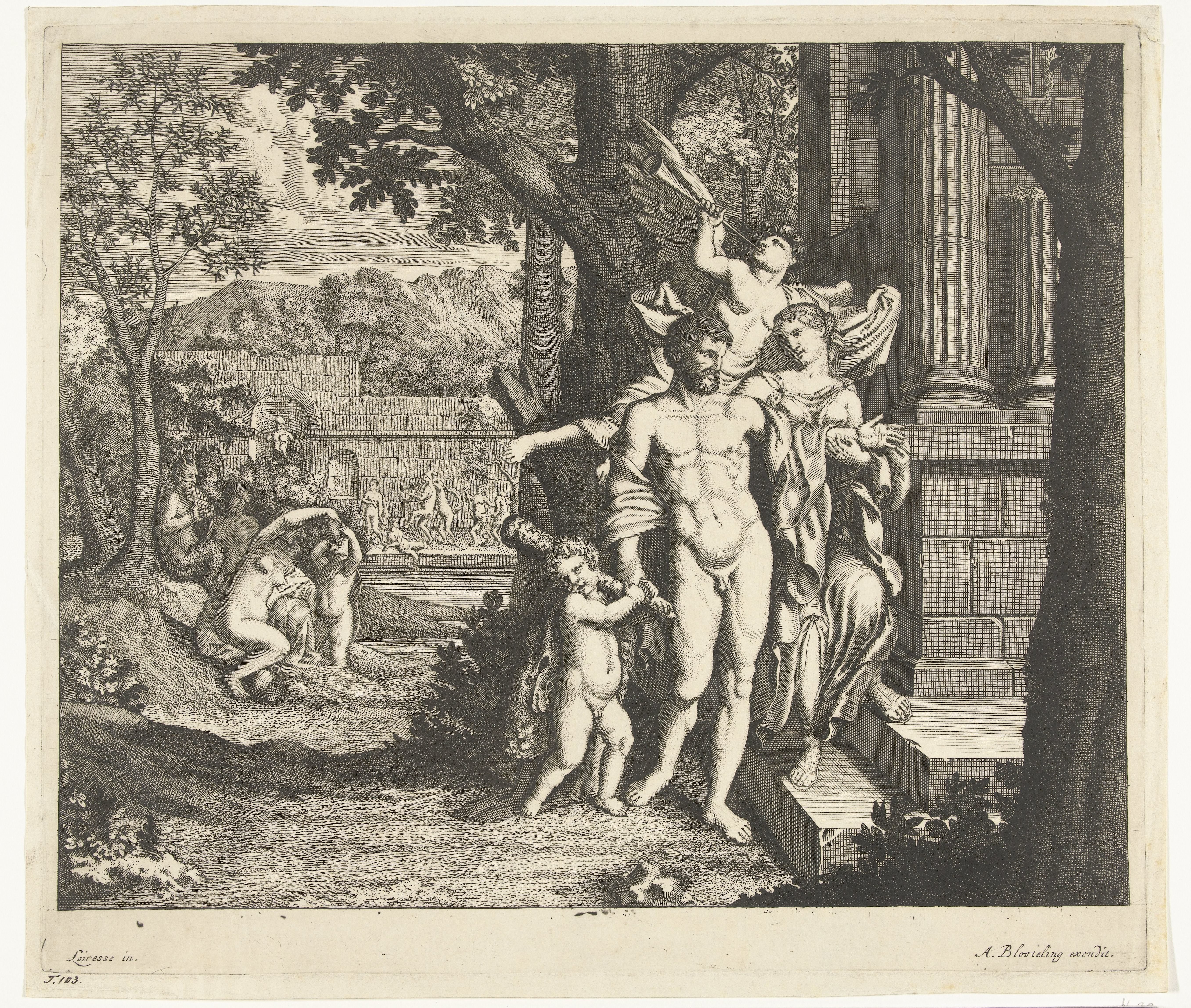 Hercules en Omphale by Abraham Bloteling