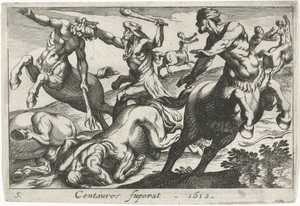 Hercules in gevecht met de centauren