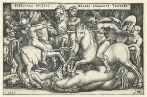 Hercules in gevecht met de Trojanen