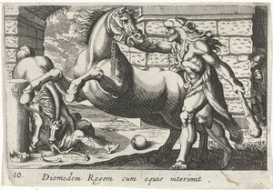 Hercules temt de paarden van Diomedes