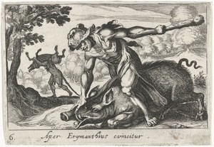 Hercules vangt het zwijn van Erymanthus