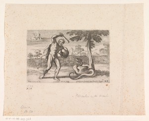 Hercules vecht met de draak in de tuin van de Hesperiden