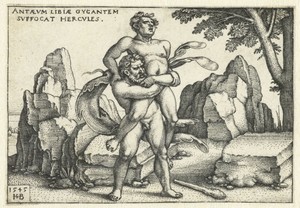 Hercules worstelt met Antaeus