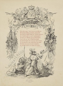 Herdenkingsprent ter nagedachtenis van de Slag bij Waterloo