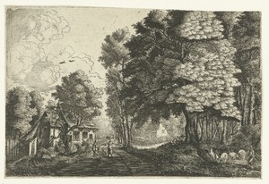 Herder bij een bosrand
