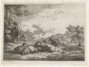 Herder en melkmeid in gesprek