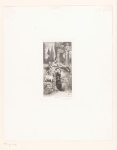 Herderskoppel rustend in een tempelruïne