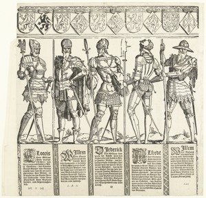 Heren van Brederode, van Zyphridus tot en met Reinout III (linker middenblad)