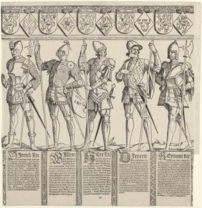 Heren van Brederode, van Zyphridus tot en met Reinout III (rechter middenblad)