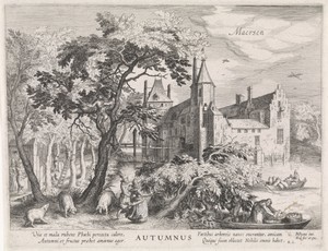 Herfst: gezicht op kasteel Maarssen