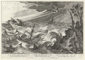 Herfst: storm op zee