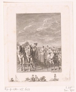 Hermann ontmoet Dorothea aan de kant van de weg