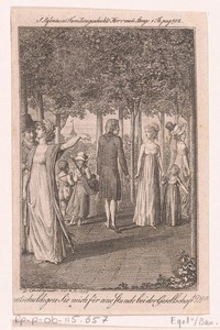 Hermann tijdens de picknick in gesprek met Emilie