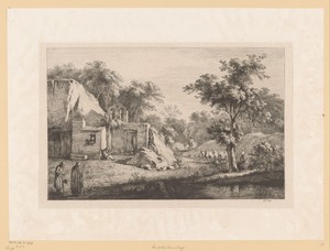 Hermitage in een rivierlandschap