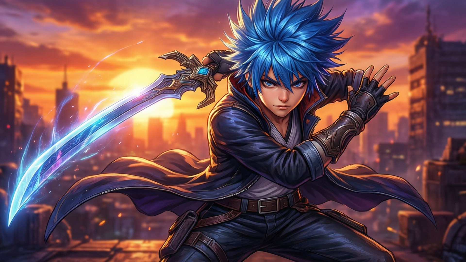 Hero's Sunset Stand by Wallpapers.art Studio
