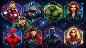 Heroes Hexagonal Collage
