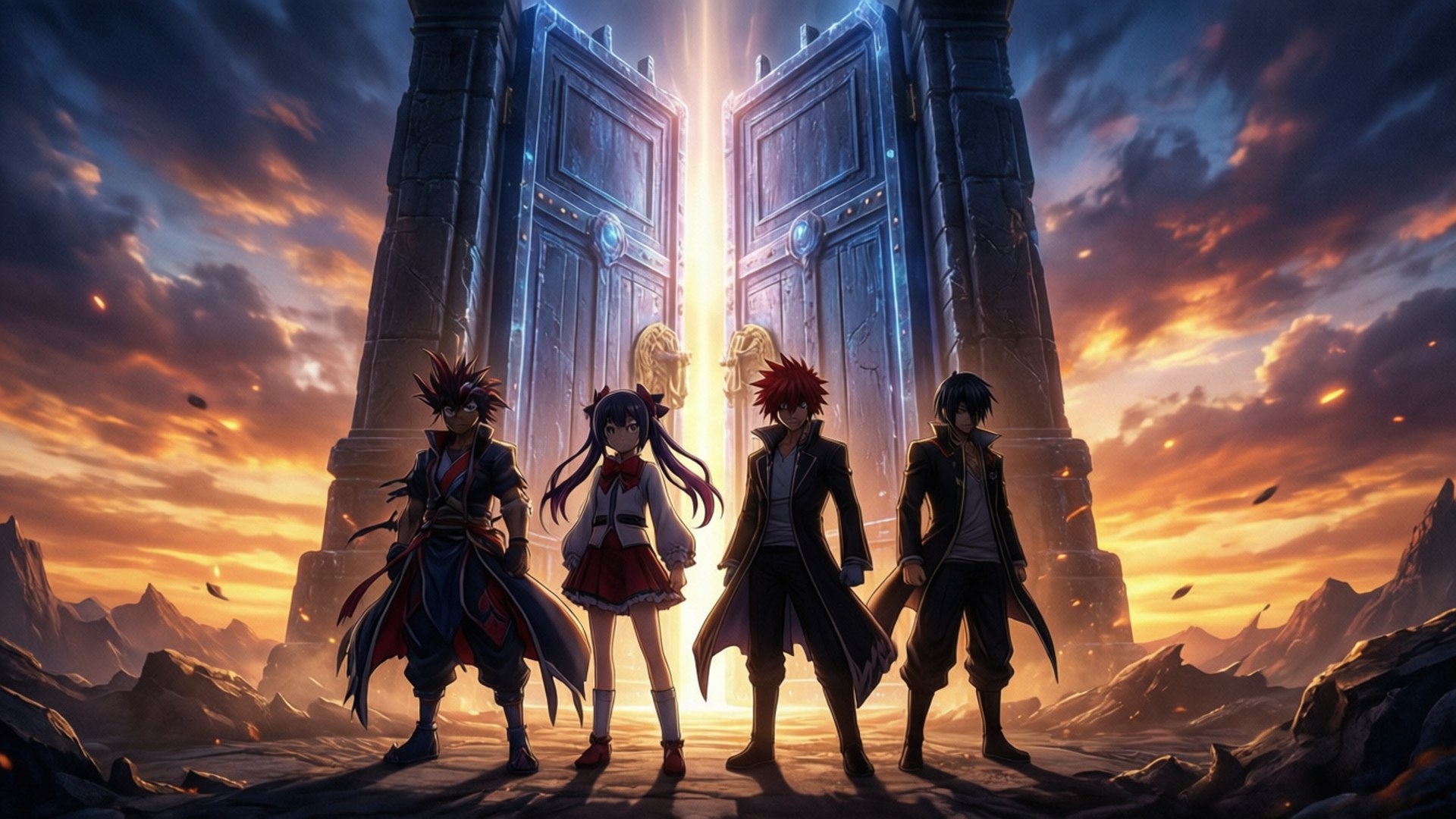 Heroes Silhouette Gate by Wallpapers.art Studio