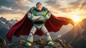 Heroic Buzz Lightyear at Sunrise