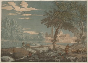 Heroic Landscape with Cart and Goatherd, with San Giorgio Maggiore in the Background