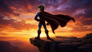 Heroic Sunset Silhouette