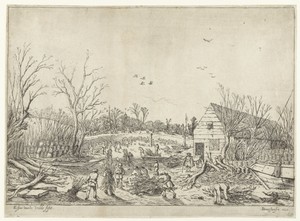 Herstelwerkzaamheden aan de doorgebroken Lekdijk bij 't Waal