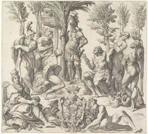 Hertog van Mantua met de zes voornaamste Romeinse goden