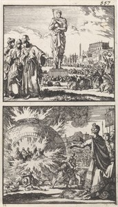Het afgodsbeeld van Nebukadnezar / Drie jongelingen in de brandende oven