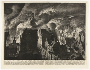 Het blussen van de zware brand aan de Elandsgracht, 1679