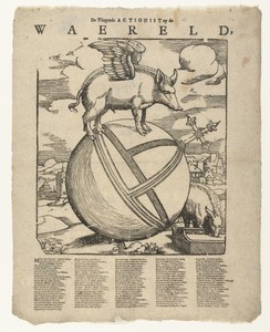 Het gevleugelde varken op de wereld
