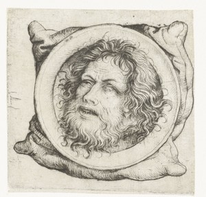 Het hoofd van Johannes de Doper op een schotel