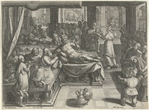 Het hoofd van Johannes de Doper wordt naar Herodes gebracht